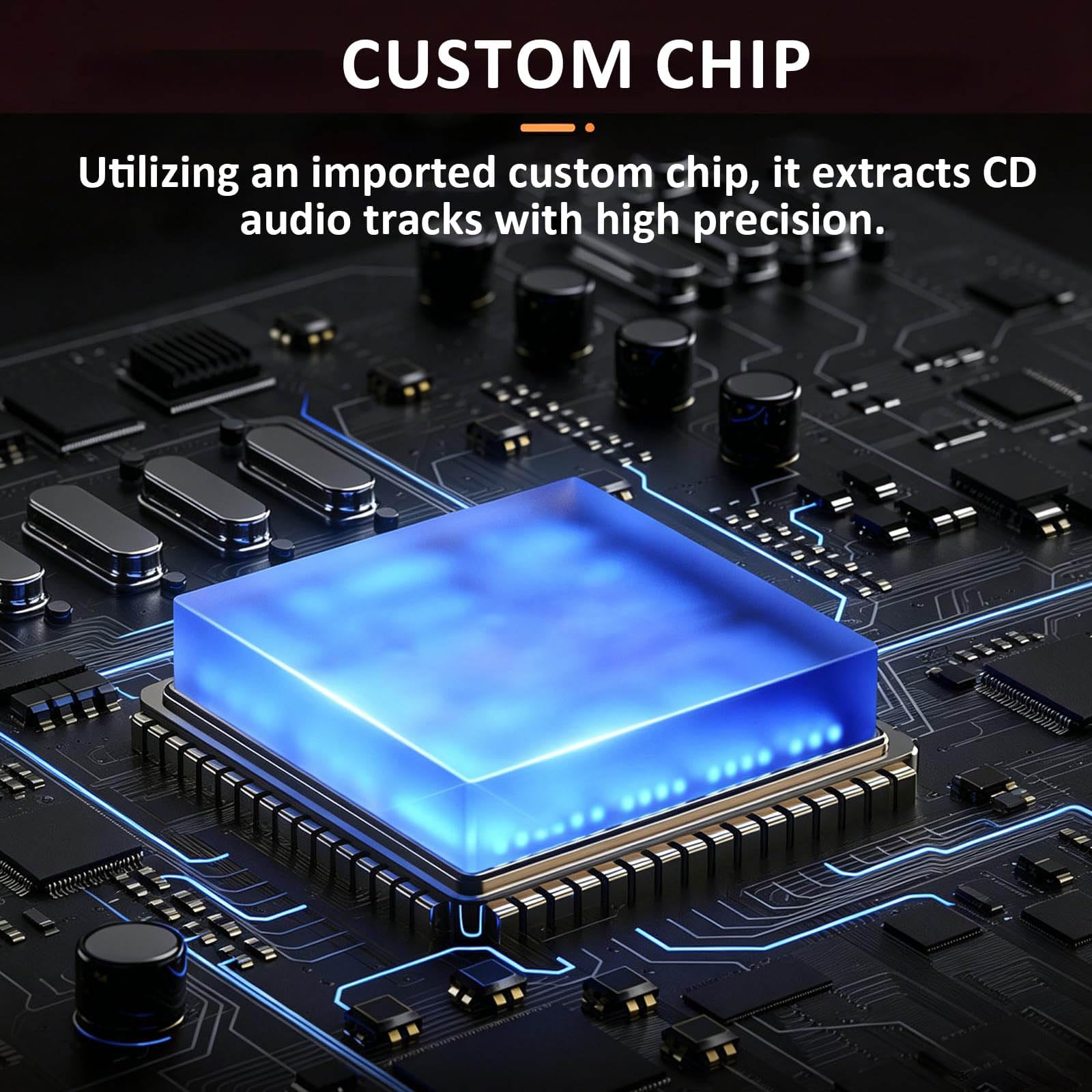 Lettore CD Portatile, Digitalizzatore Audio Automatico per La Conversione di CD in File Wav Senza Perdita di qualità, con unità Flash USB per La Raccolta Musicale Domestica E Il Backup Audio