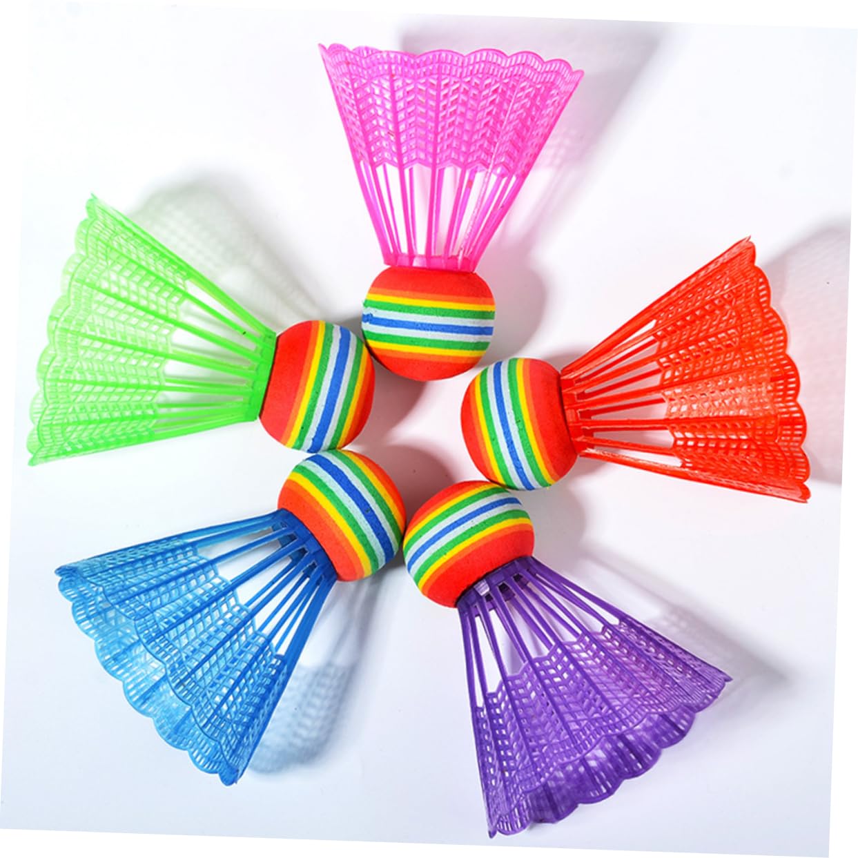 BESPORTBLE 60 Pz volani da addestramento volani da Badminton da Badminton in Nylon volani Colorati Abito Giocattoli Palla da Badminton volani Giocattolo Navetta Bambino
