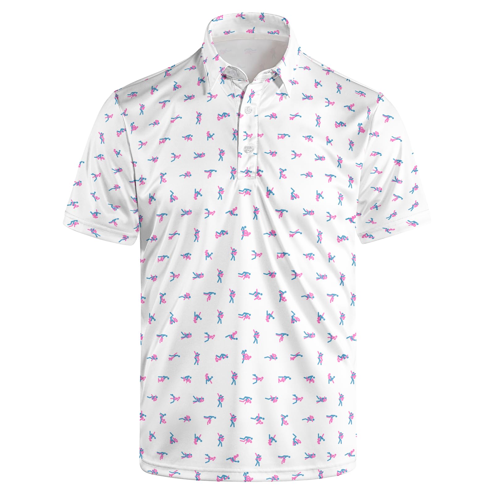 Camisas de golf con estampado divertido para hombre, ligeras, estilo hawaiano, estilo hawaiano, con tela elástica, para exteriores y deportes