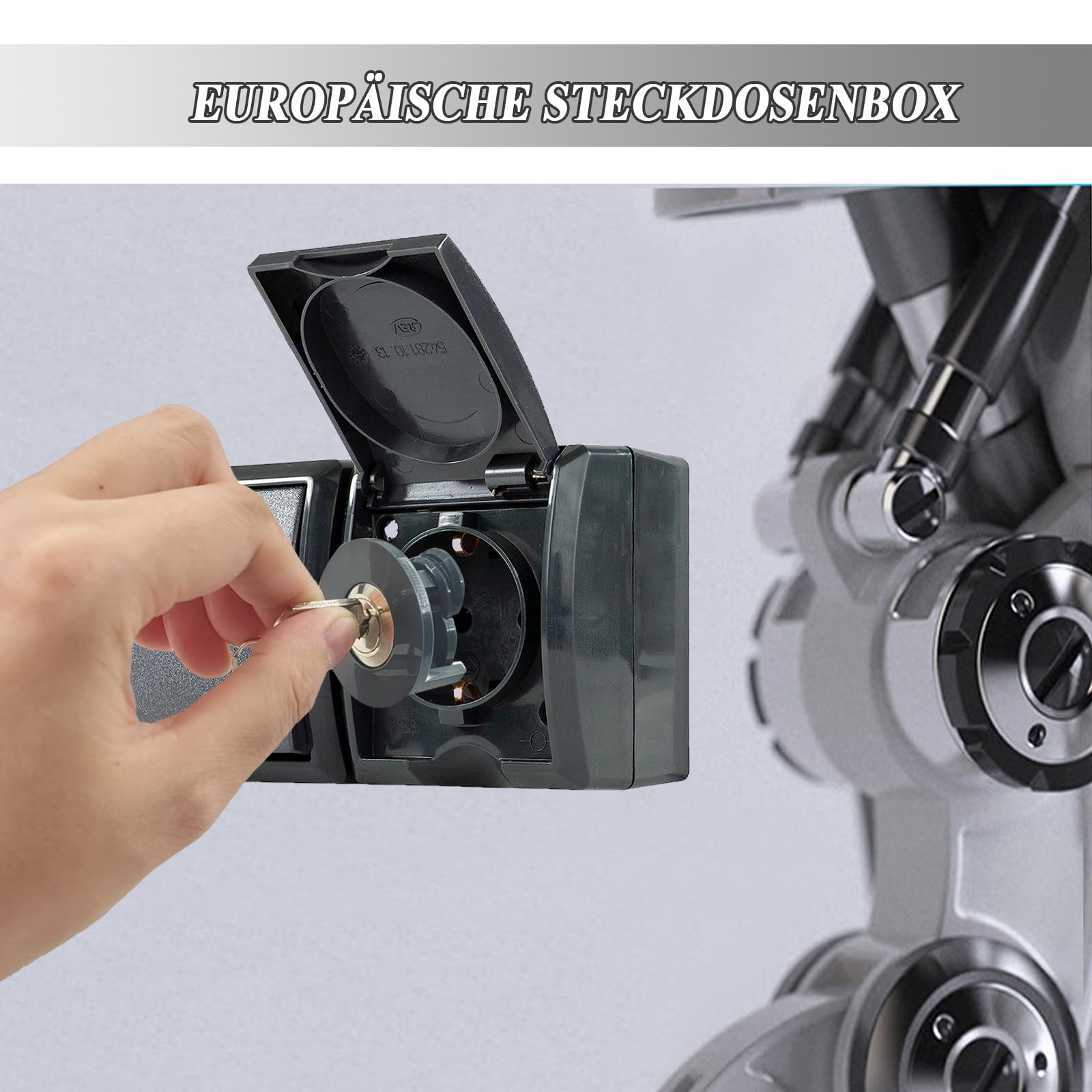 Shuokang 2 Pack Socket Lock,Prevent Electricity Theft,Save Electricity Cost,Prevent Children Pets Contact Electrical Appliances,Widely Used Indoor and Outdoor - Image 4