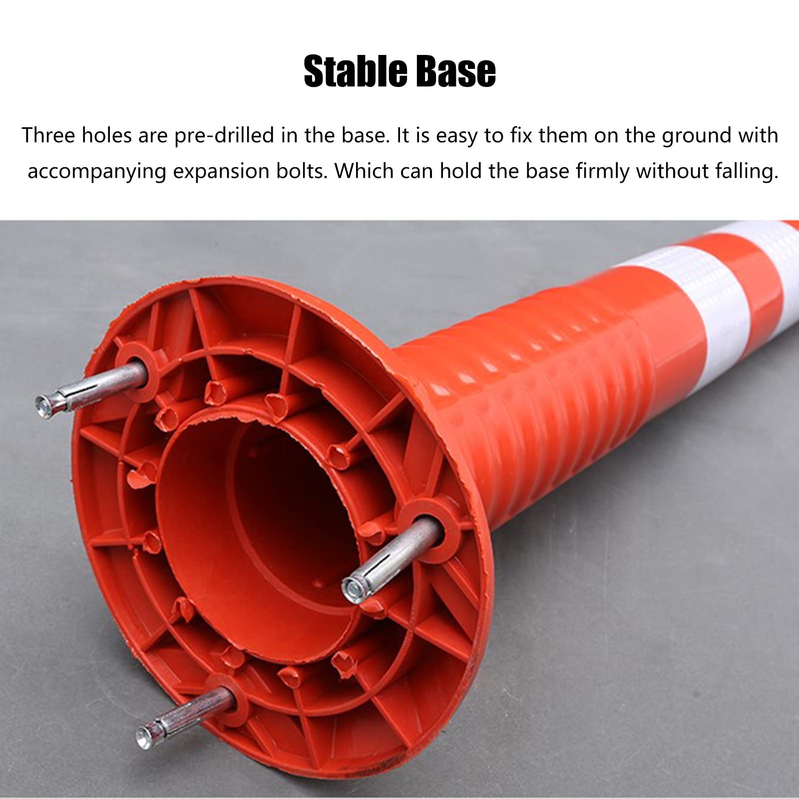 Conos de estacionamiento de 76 cm (30") - Postes delimitadores de barreras de Seguridad, Conos de construcción Reflectantes Flexibles, Conos de estacionamiento para Conducir, Paquete de 7 co