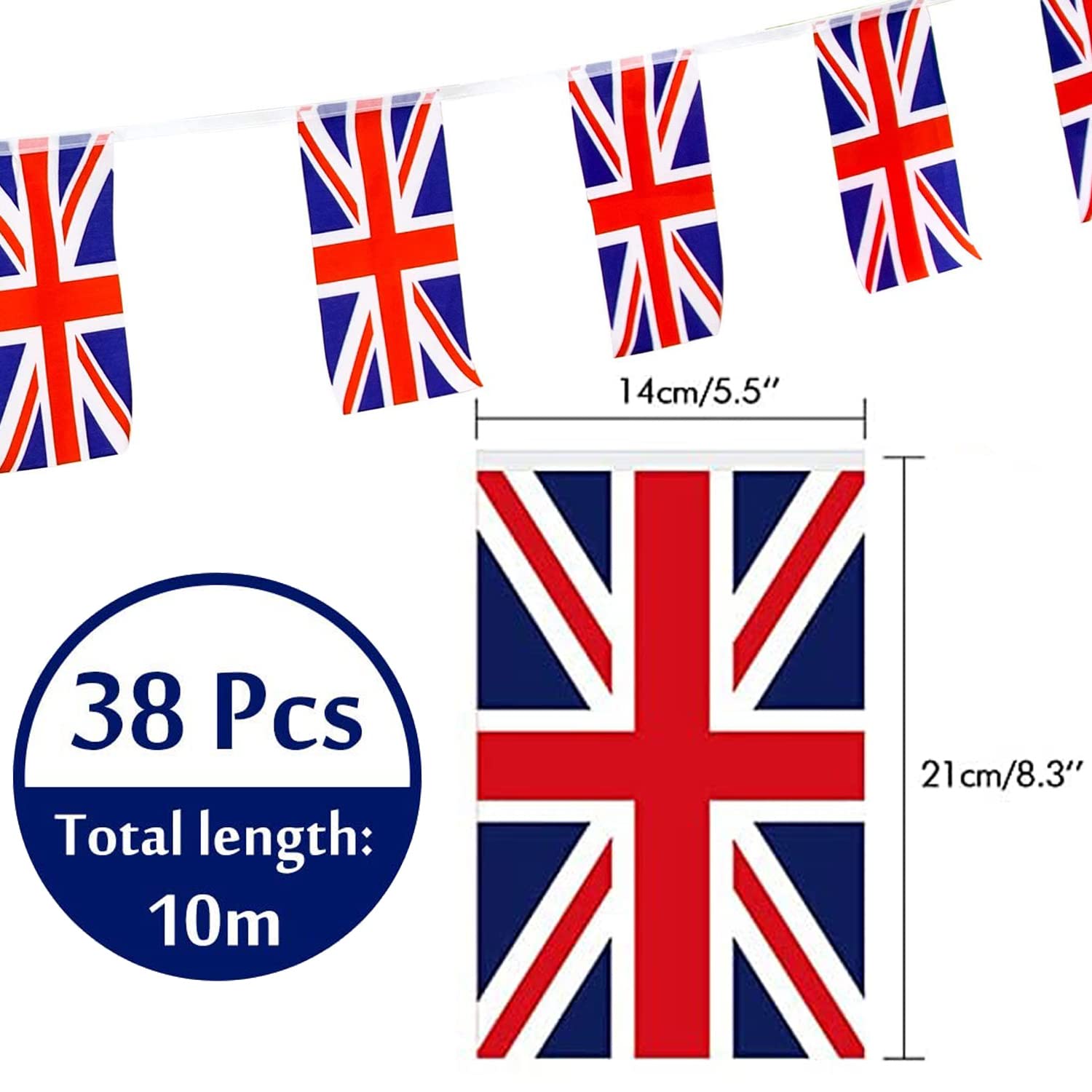 Buy Union Jack Bunting, Platinum Jubilee Decorations, Union Jack Flags