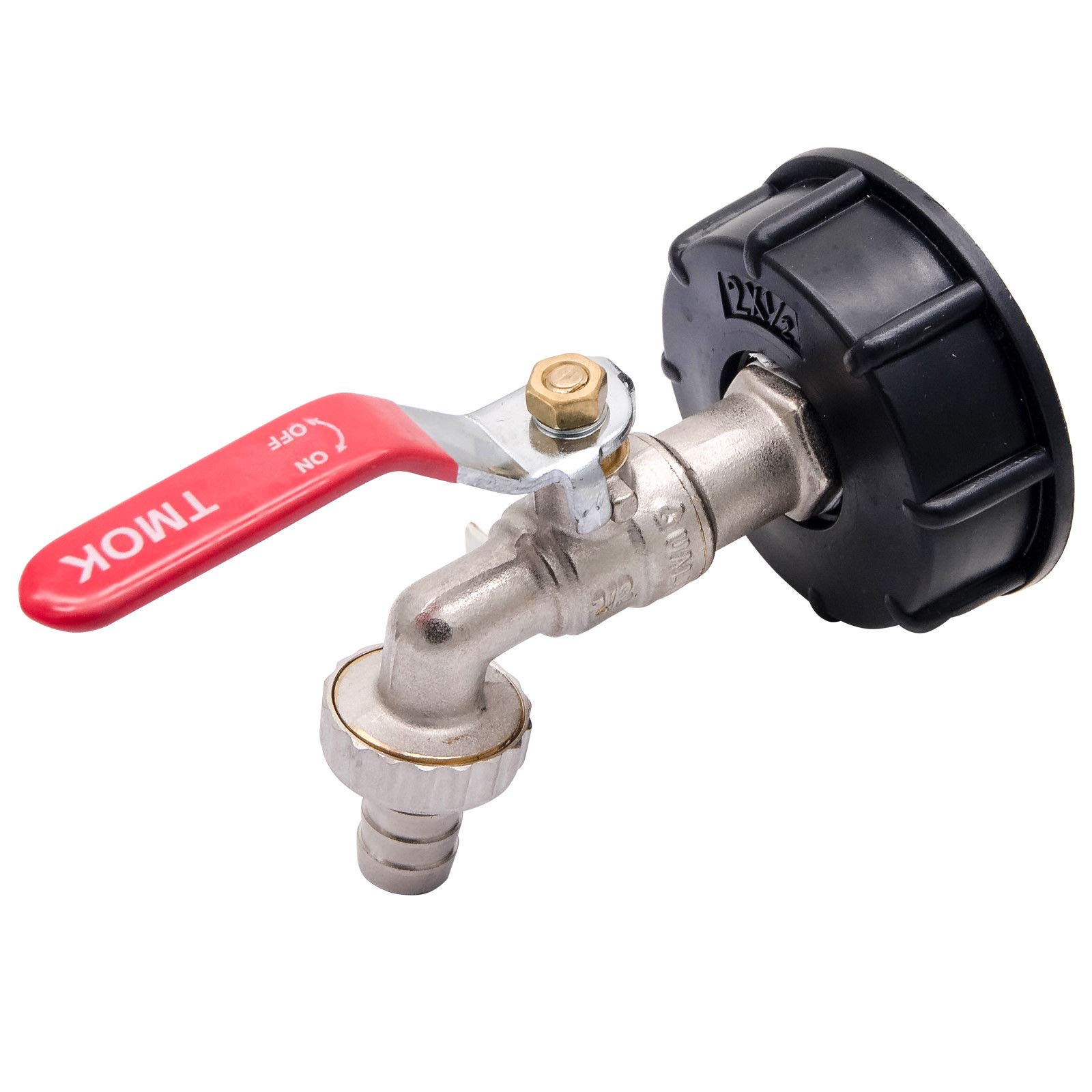 Adattatore IBC S60X6 Con Rubinetto In Ottone Cromato E Raccordo Snap-On Per Tubo 1/2''