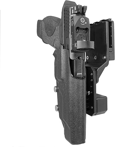 Miniatura 8 de Black Scorpion Outdoor Gear Pro Competition Holster OWB Kydex se adapta a Smith y Wesson MP9, MP40 M2.0 5'' 3GUN, IPSC, USPSA, ajustable en todos