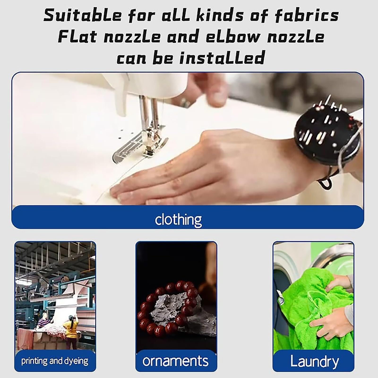 40W Elektrische Textil Fleckenreinigungs Pistole，Hochdruck Fleckenentferner，Verstellbare Düse Und Druck，Ergonomischer Griff，Für Siebdruck Textilpflege