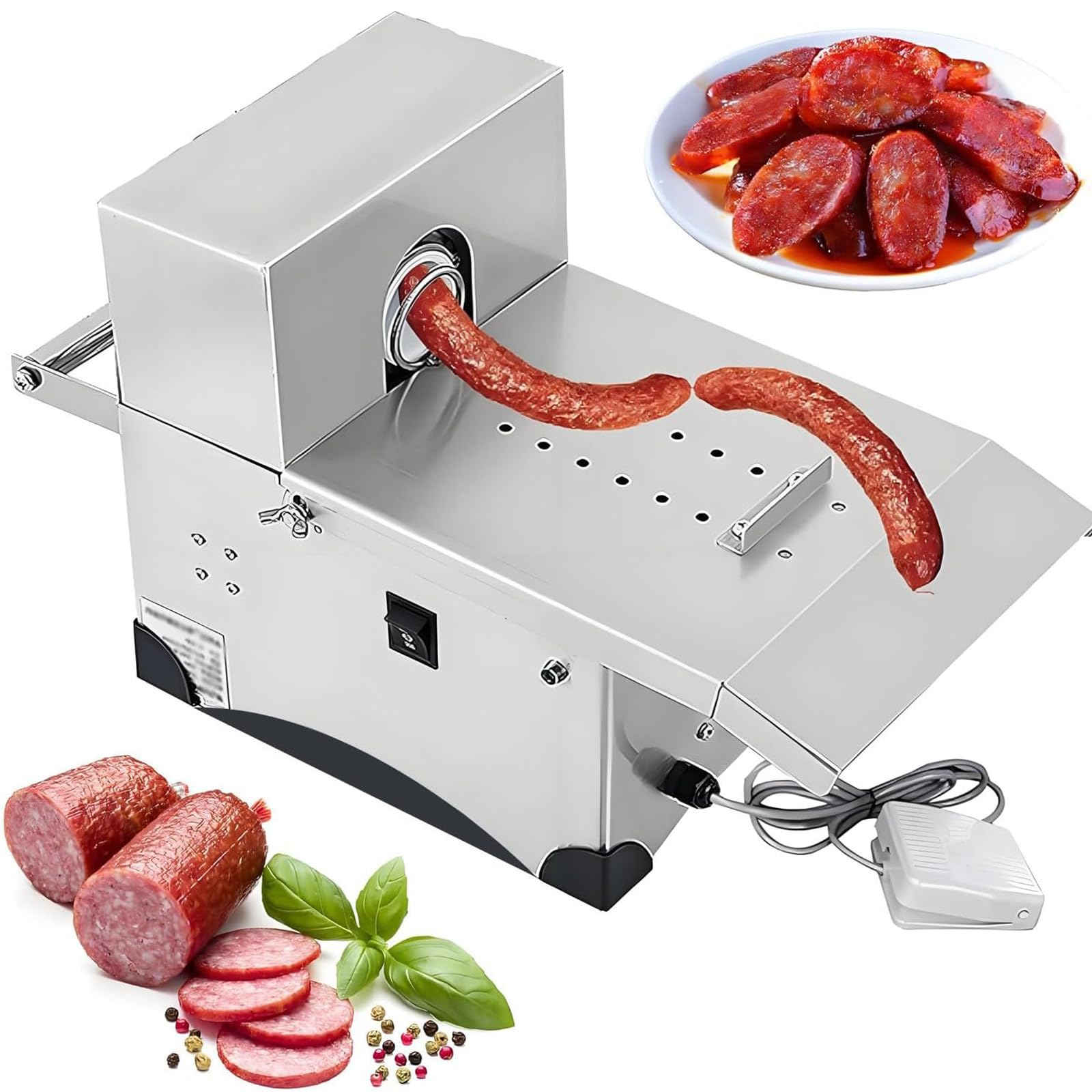 Genérico Máquina automática para Atar Salchichas, atadora de Salchichas de Acero Inoxidable 304 para Uso en cocinas de restaurantes.
