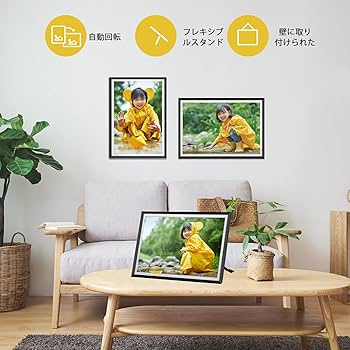 qpman　写真のKとP Amazon | 13.5インチデジタルフォトフレーム、2.4G&5Gデュアル