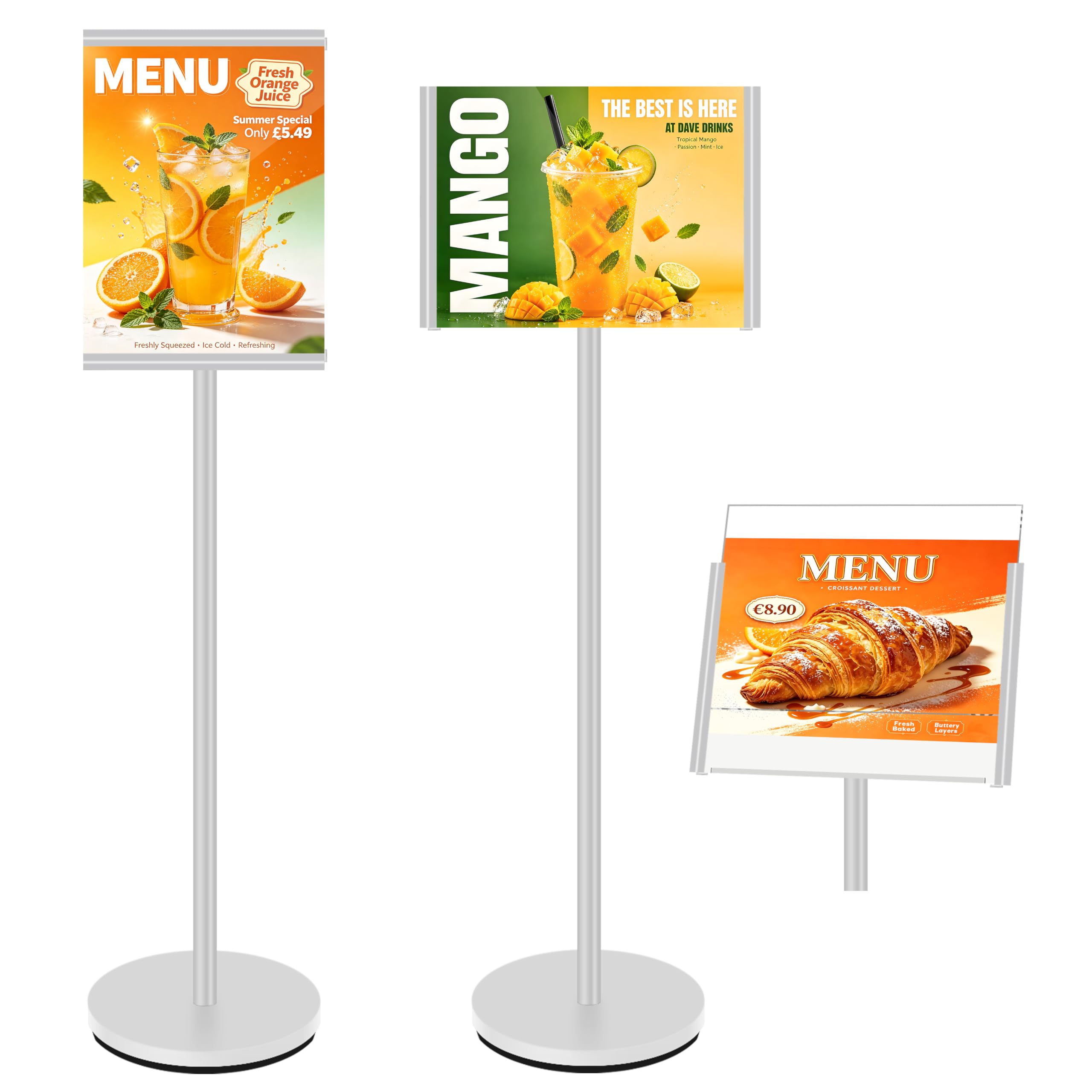 VAIIGO A4 Poster Stand Heavy Duty Floor Sign Holder Menu Display Stand — image 1