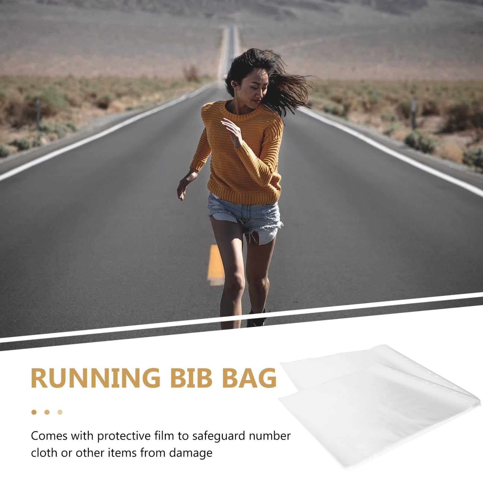 FOYTOKI 100pcs Clear Running Bib Storage Holder Durable Race Bib Bags Protective Display for Marathon Easy Organization with Binder