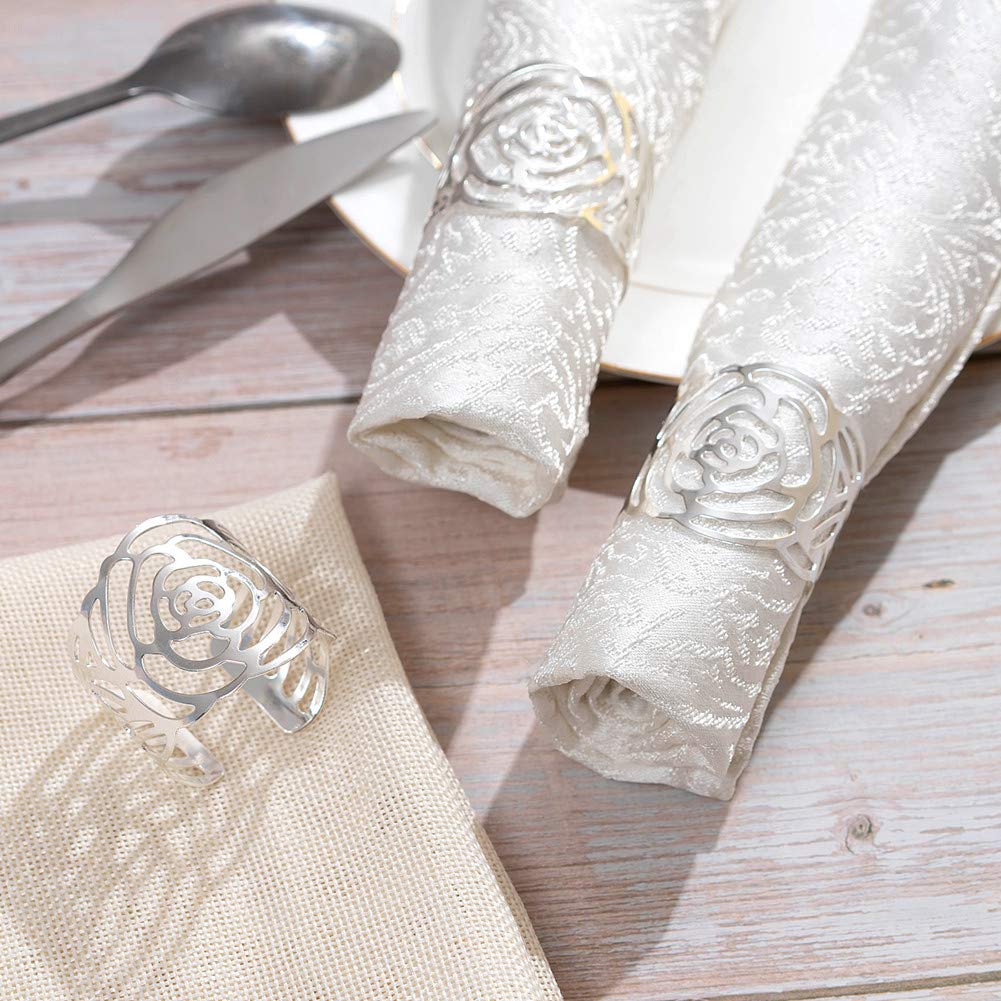 Amazon｜ナプキンリング 12個セット ナプキン留め 結婚式 披露宴 薔薇