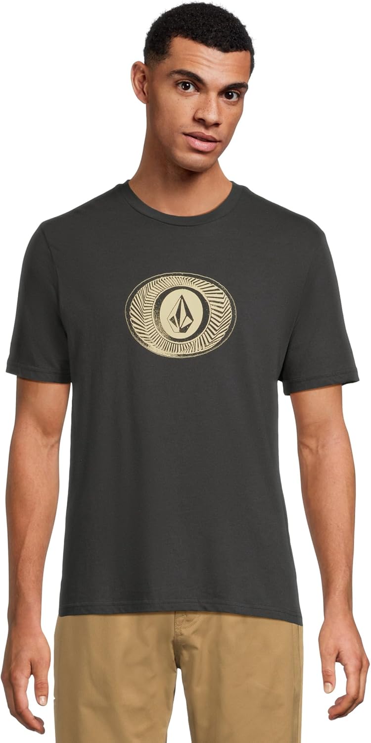 Volcom Mens Short Sleeve Logo T-Shirt | Cotton-Poly Blend Graphic Tee