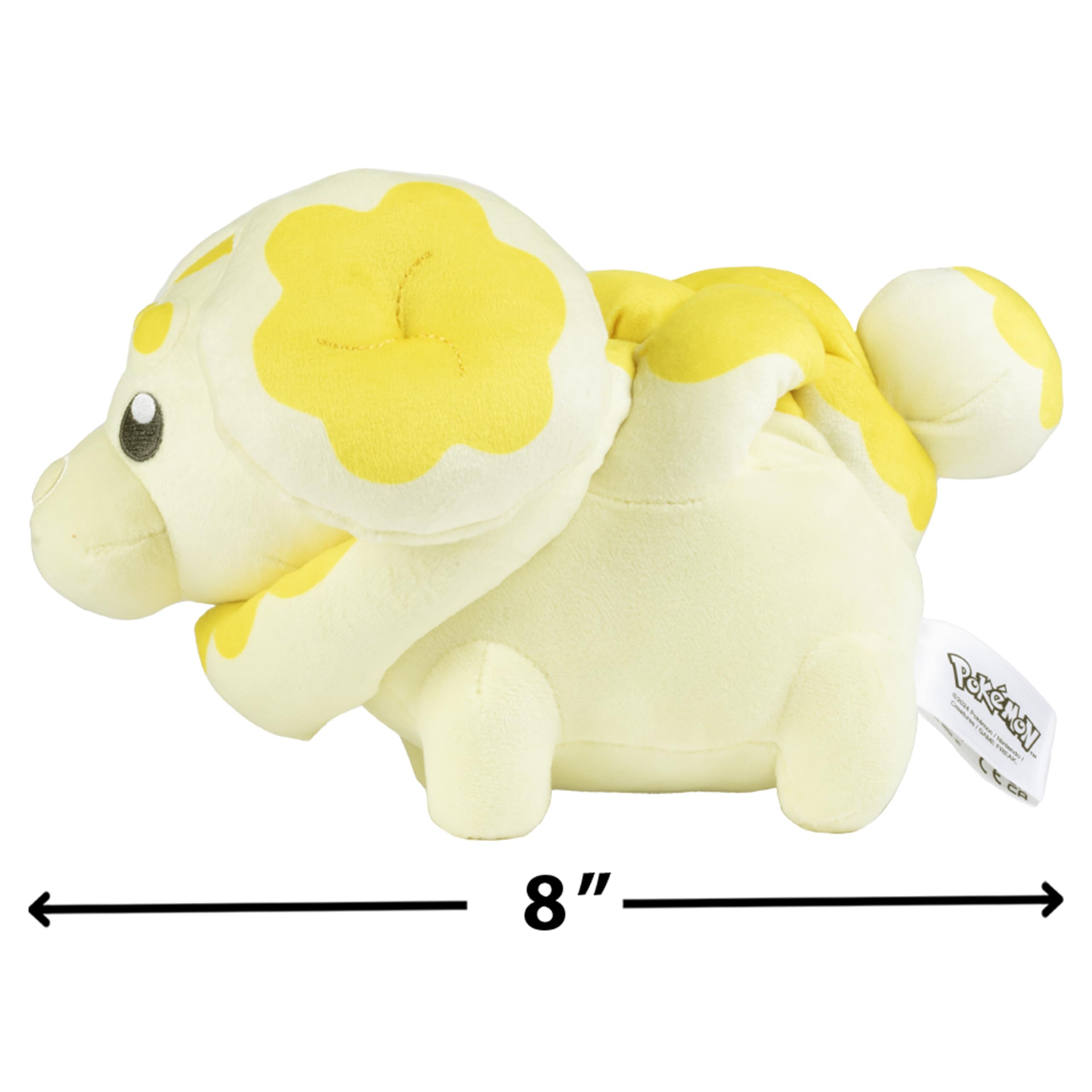 Pokémon Plüschfigur Fidough, 20,3 cm, offizielles Lizenzprodukt, scharlachrote und violette Figur, hochwertiges weiches Plüschtier im Feenhund-Typ, Weihnachtsstrumpffüller, Geschenk für Kinder,