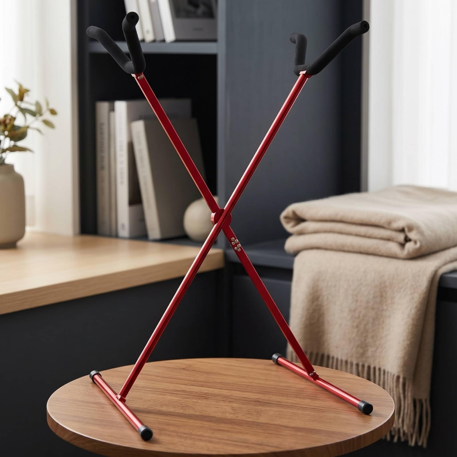 Supporto in Alluminio con Protezioni Multifunzionale Supporto Pieghevole Portatile Espositore per Hobbisti, Esposizione, Banco da Lavoro, Officina , Nero