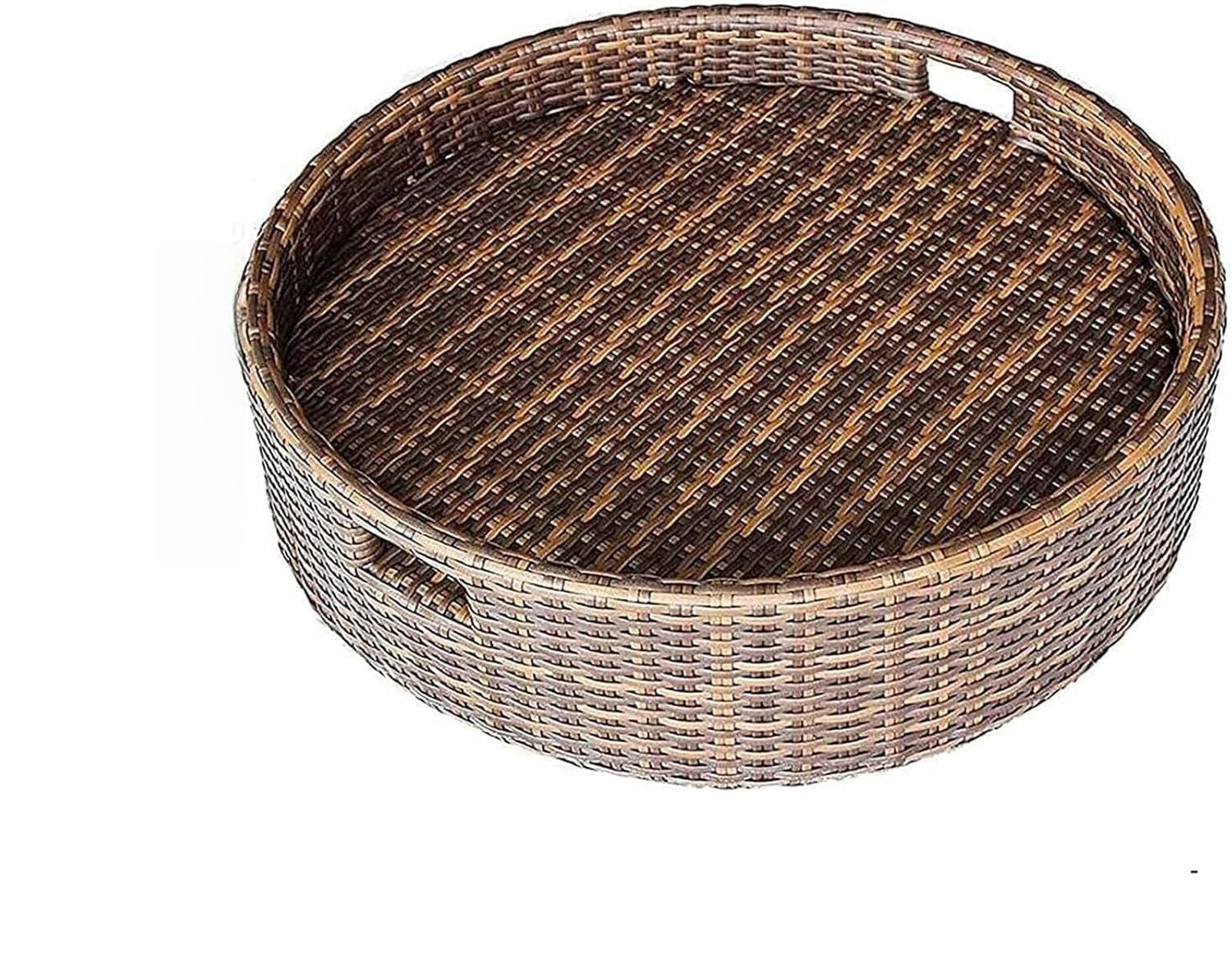 Plateau de service en rotin haut de gamme, objet déco artisanal et durable
