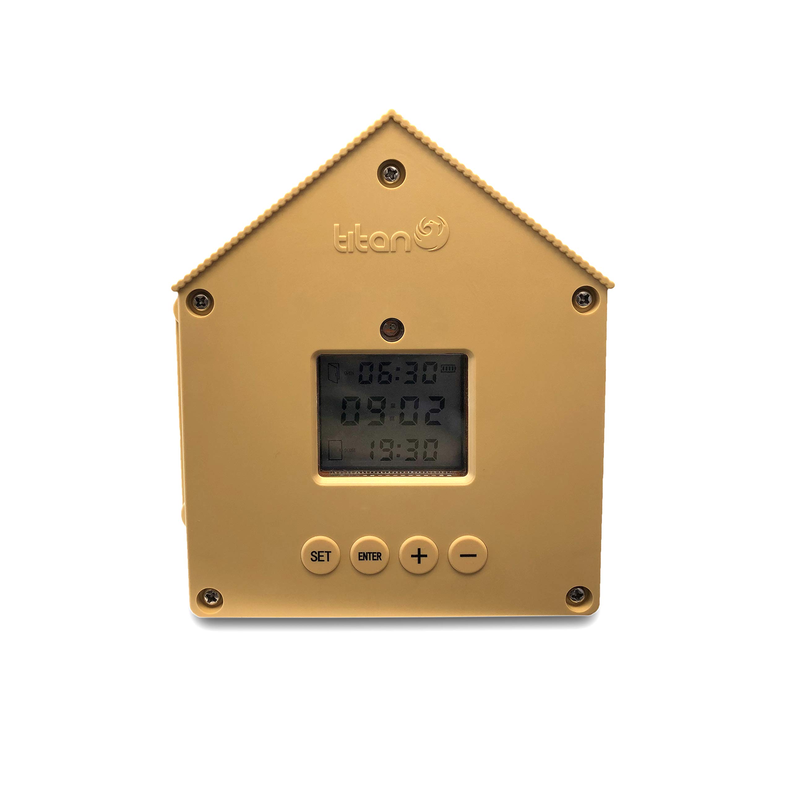 Titan Incubators HD HeavyDuty Automatic Door Opener for Chicken Coops with Light Sensor and Timer