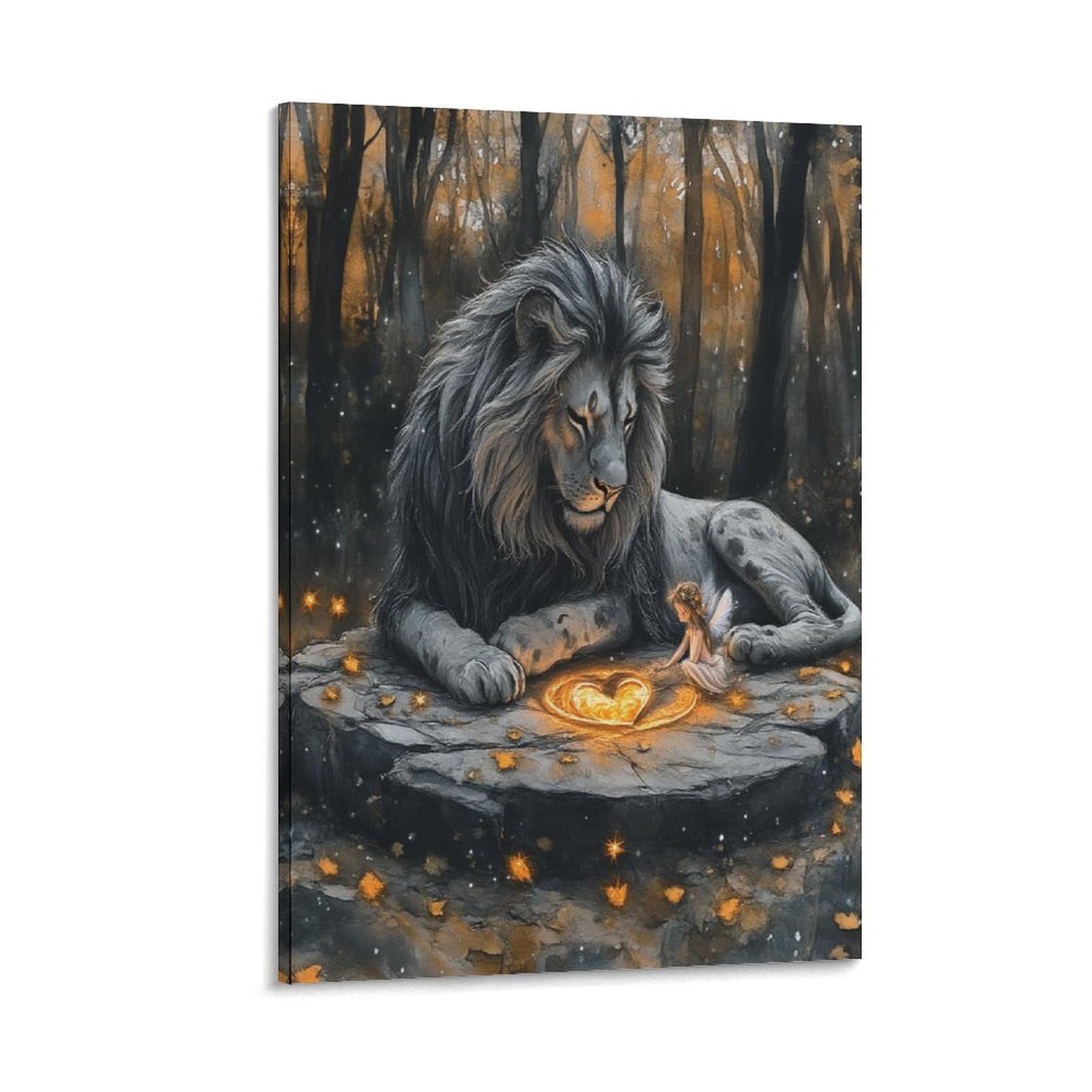 Impression sur toile de lion premium 40x60cm deco - 6