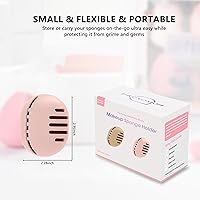 Vista 29 de 4 piezas de soporte para Beauty Blender Estuche de soporte para esponja de maquillaje de silicona transpirable de doble cara para viajes o uso