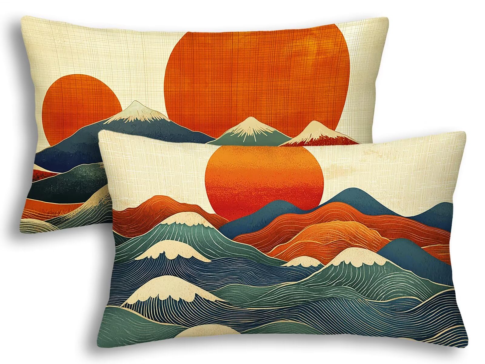 Housse de coussin Japon rectangulaire pour sublimer vos soirées d'été sur le patio