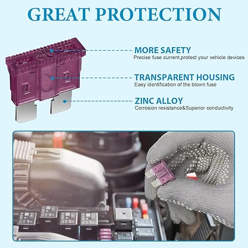 Miniatura 5 de Juego surtido de 408 fusibles para automóvil, mini LP Mini Micro2, fusibles de cuchilla ATO ATC APS ATS APR 2A 5A 7.5A 10A 15A 20A 25A 30A 35A 40A