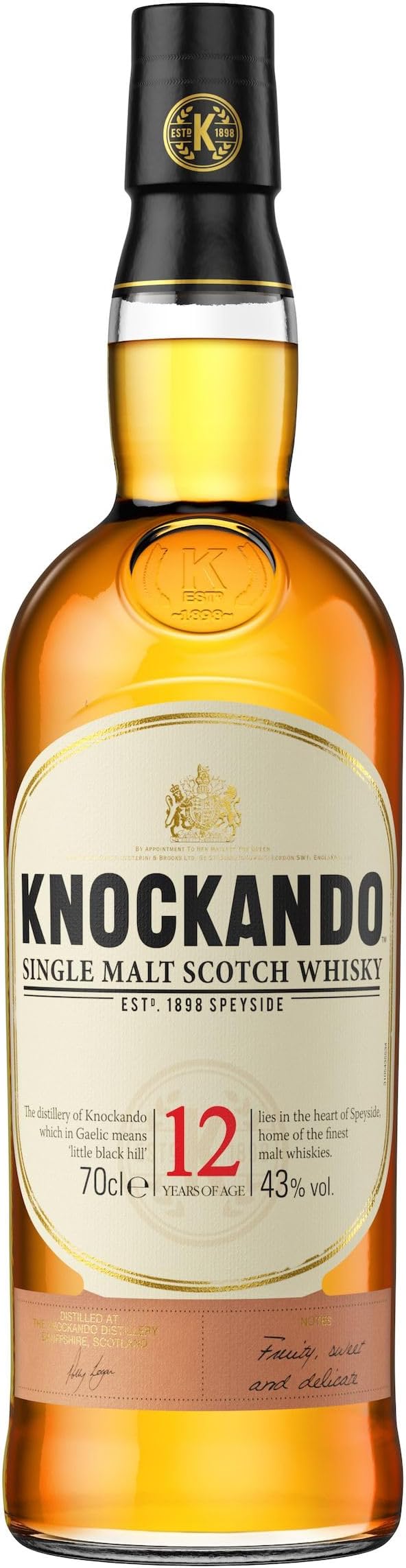 12 Year Old Single Malt Scotch Whisky | 43% vol | 70cl | Delicate | Fruity & Subtle | Speyside Single Malt Whisky | Contains the Produce of One Single Season