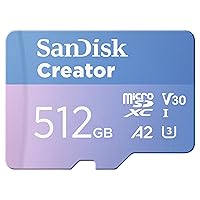 SanDisk Creator Carta microSDXC UHS-I 512 GB + Adapter (Per Smartphone)