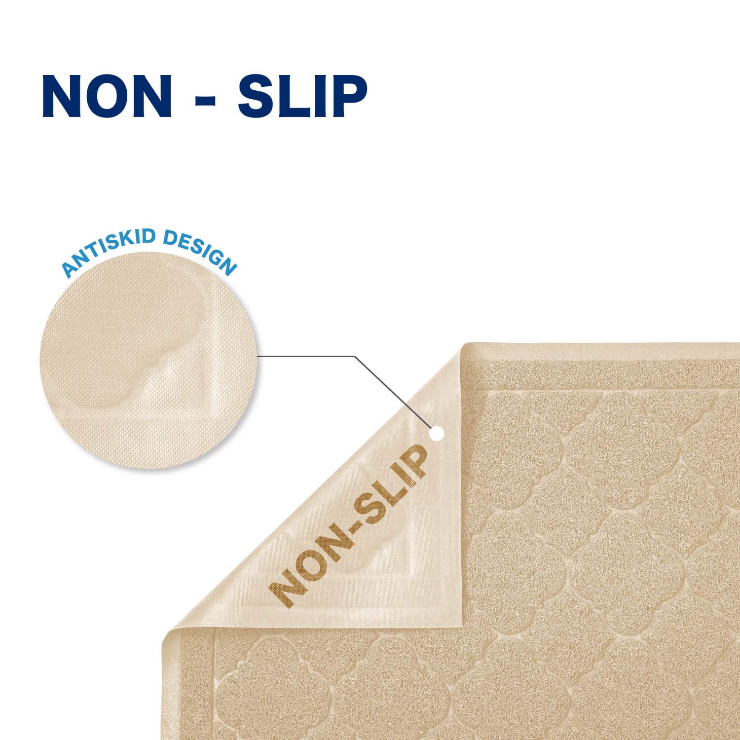 WePet Alfombrilla de arena para gatos Jumbo, tapete para atrapar arena de gatitos, tamaño XXL, 47 x 36 pulgadas, alfombra de PVC suave duradera de alta calidad, sin ftalatos, orina impermeable