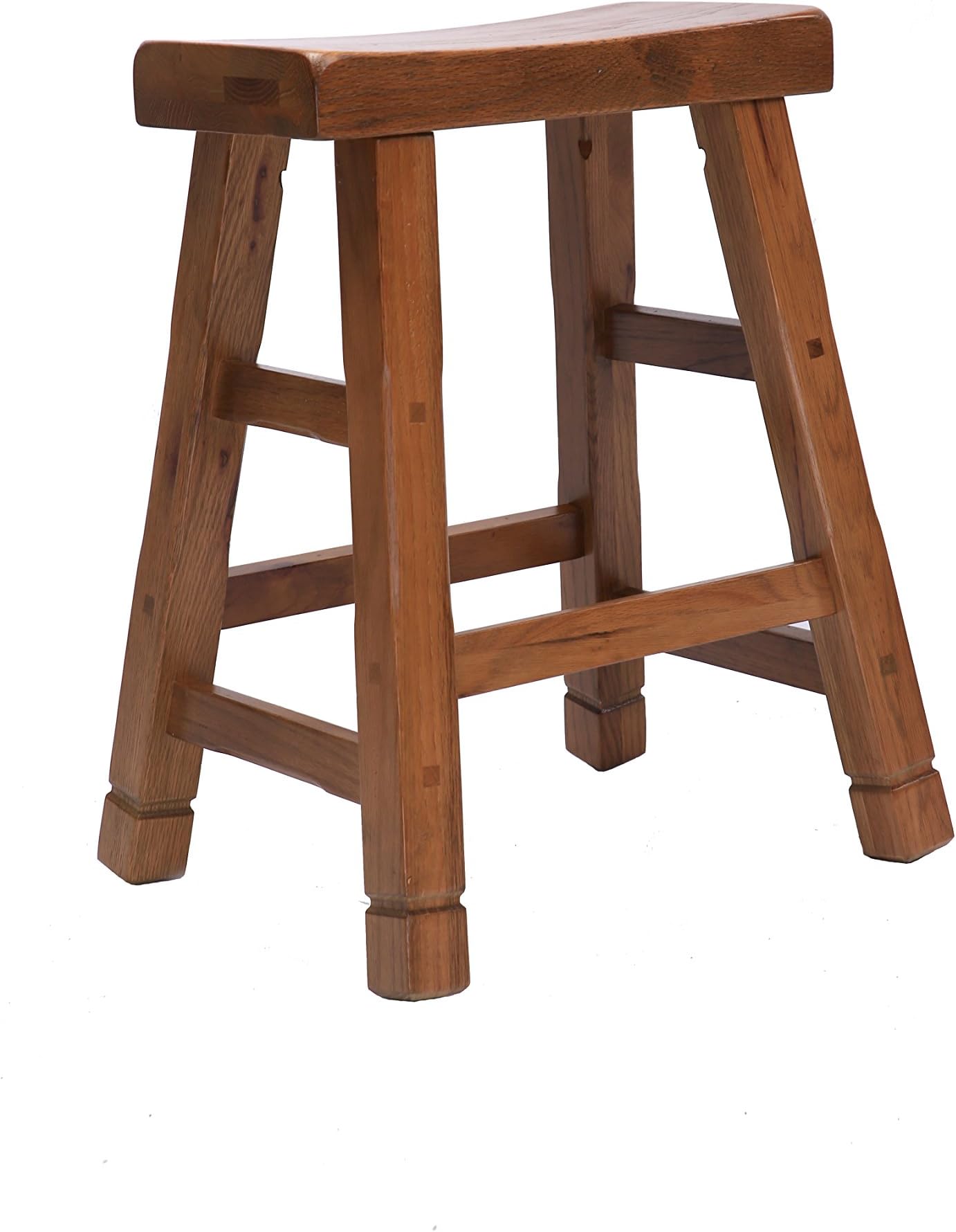 MYMQ 24'' Country Style Solid Oak Wood Bar Stool