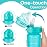 OLDLEY Kids Water Bottle for School with Straw Chug Lid, 15 oz Unbreakable Leak-Proof BPA-Free Motivational Water Bottles with Time Marker for Travel Sports Gym, 2 Lids, Candy Pink/Blueberry
