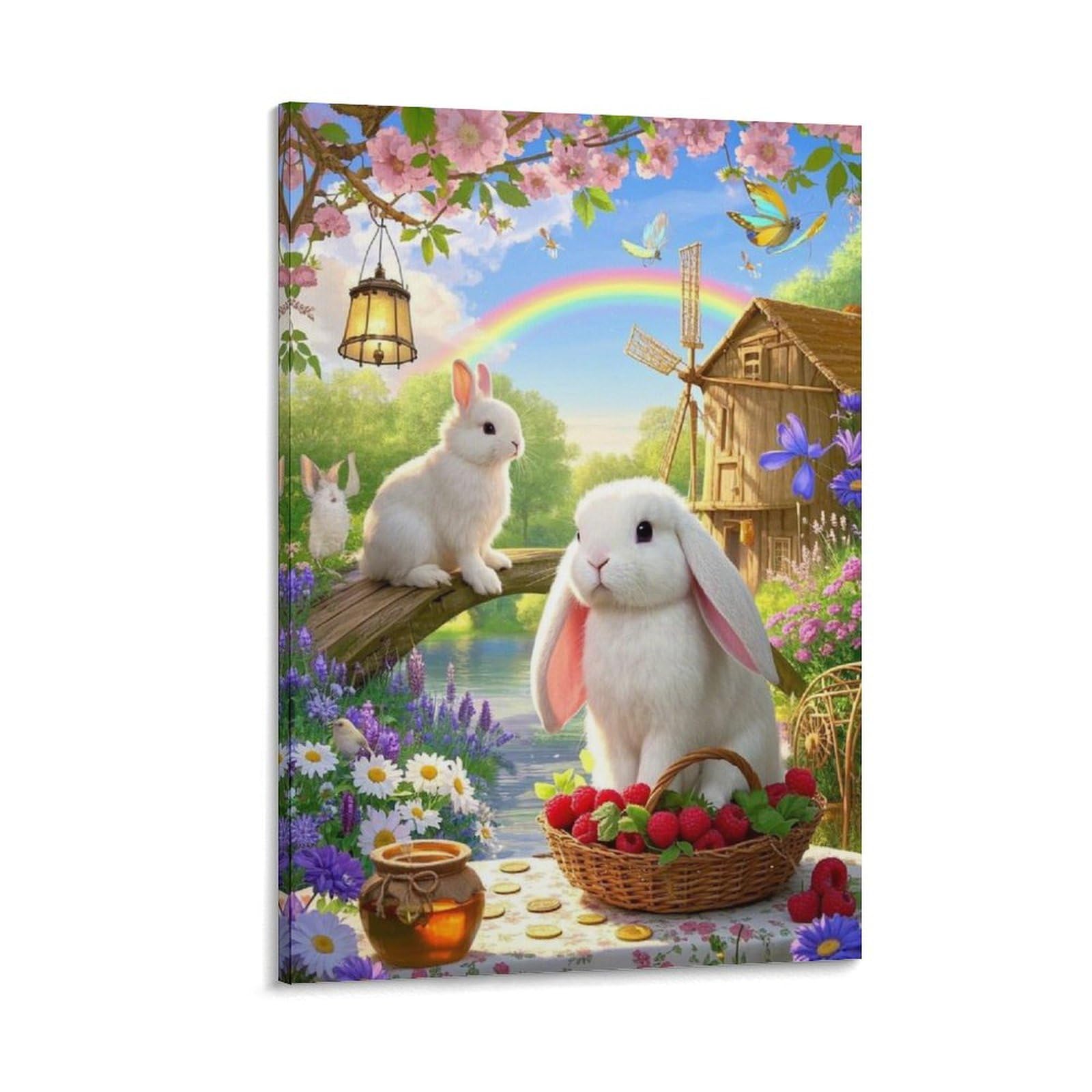 Décoration murale image sur toile lapin pour masquer un mur vide - 6