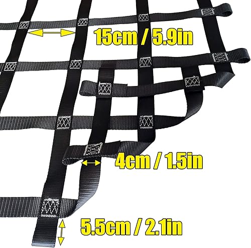 Miniatura 2 de Red de carga para cama de camioneta, personalizable, remolque, automóvil, SUV, maletero, automóvil, portaequipajes, almacenamiento de techo para