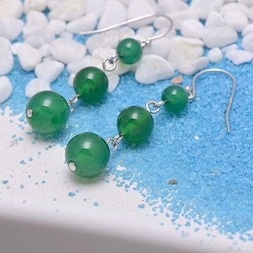 Miniatura 9 de Joseph Brothers Handmade Purple Amethyst Crystal Beads Dangle Earrings for Women