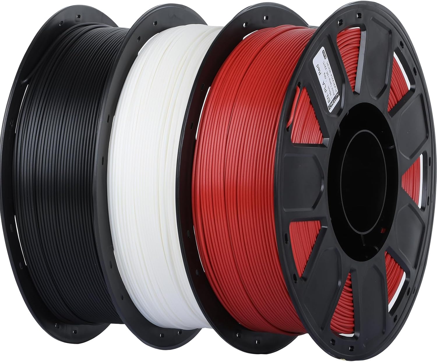 Creality 3D Printer PLA Filament 1.75mm Bundle 3 Packs (Black,White,Red)