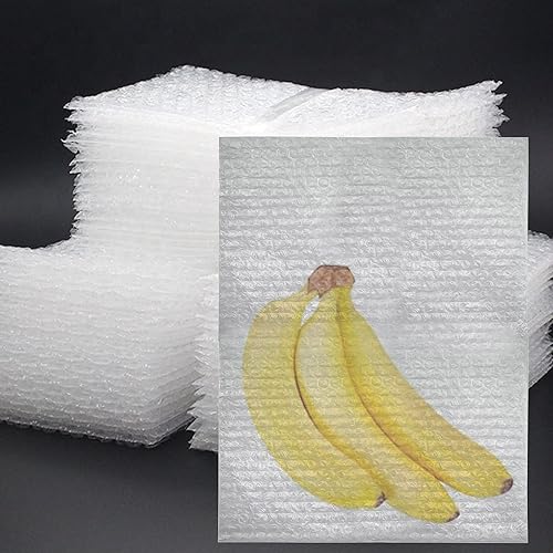 50Pcs 12in x 16in Bubble Out Bags Pouches, Clear Bubble Pouches Wrap Bag, Double Walled Bubble Cushioning Bags for Moving and Storage, Shipping and Packing Supplies for Dishes Glasses Plates