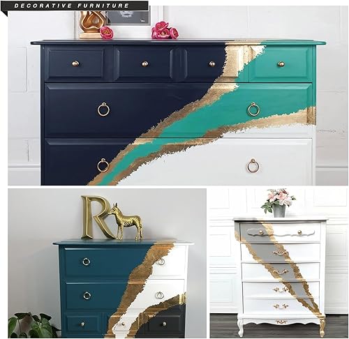 Miniatura 7 de YongBo Hojas de hojas doradas, 200 piezas de papel de aluminio dorado de 5.5 pulgadas para manualidades, pintura, dorado, slime, diseño de uñas,