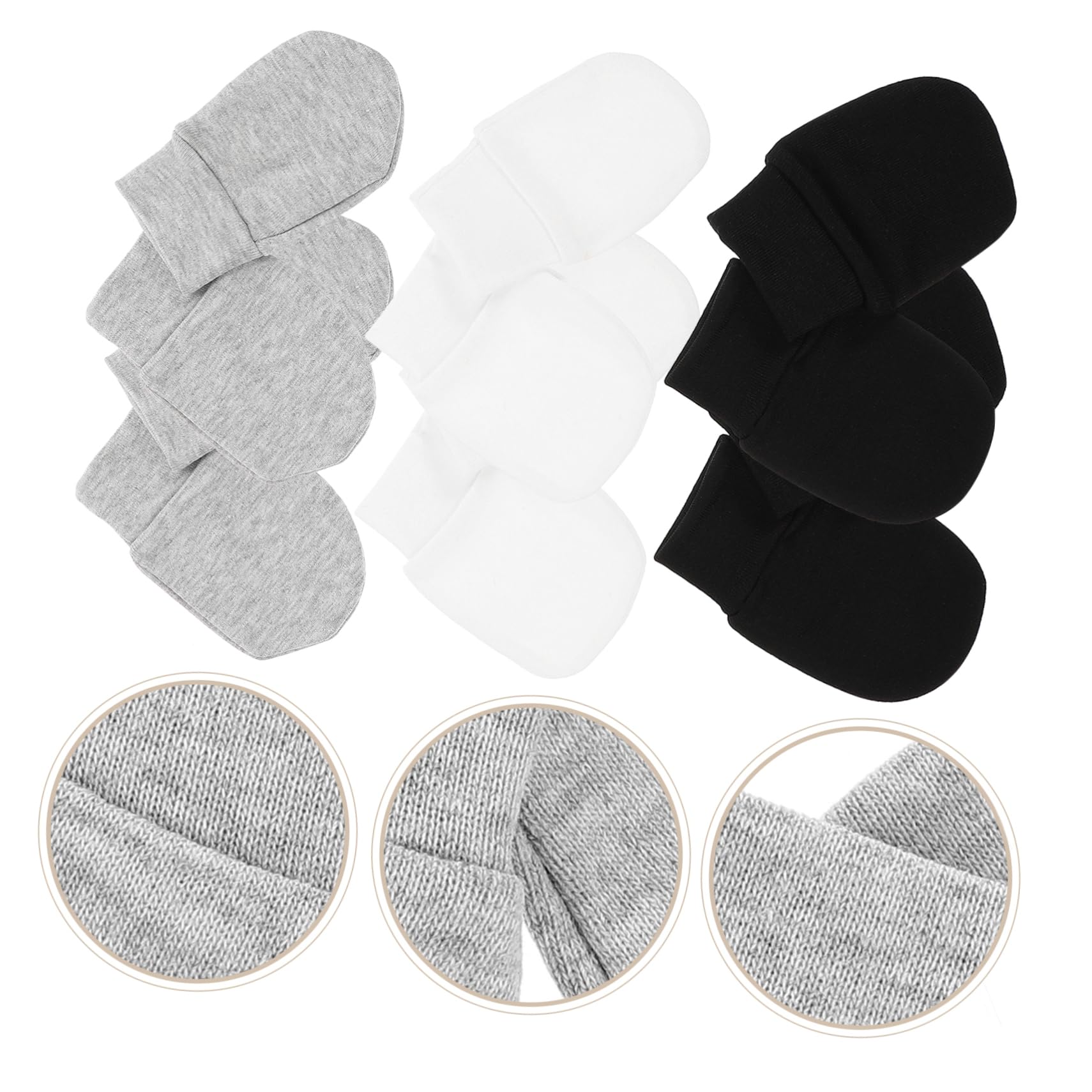 Homoyoyo Comfortable Cotton Mittens for Babies 9 Pairs No Scratch Mittens Soft for Newborn Hands