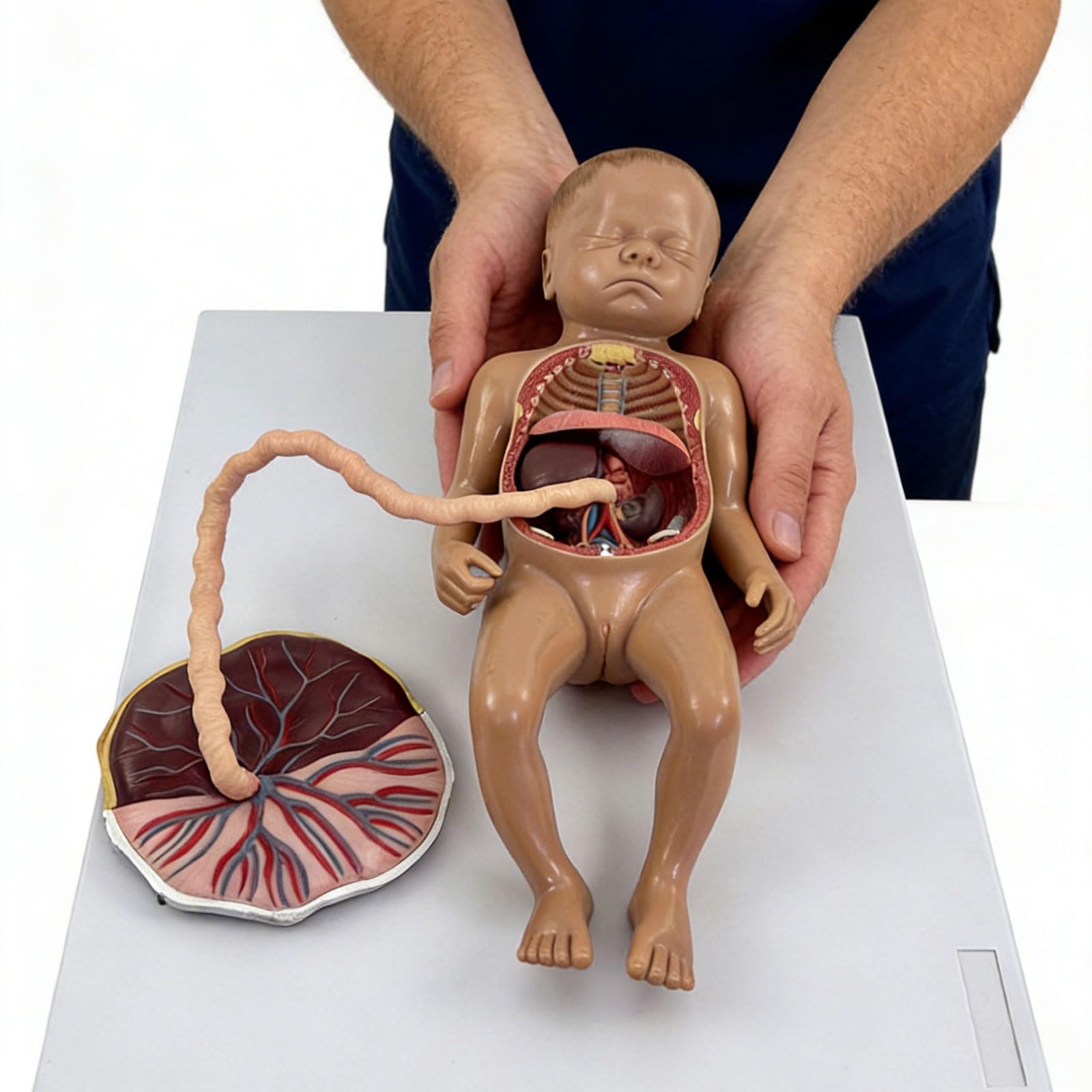 Sviluppo fetale educativo con struttura dei polmoni del cuore staccabile adatto per lo studio in classe Modello circolazione fetale Strumento educativo per l ' anatomia