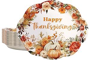 Fancy Land Thanksgiving Oval Paper Plates