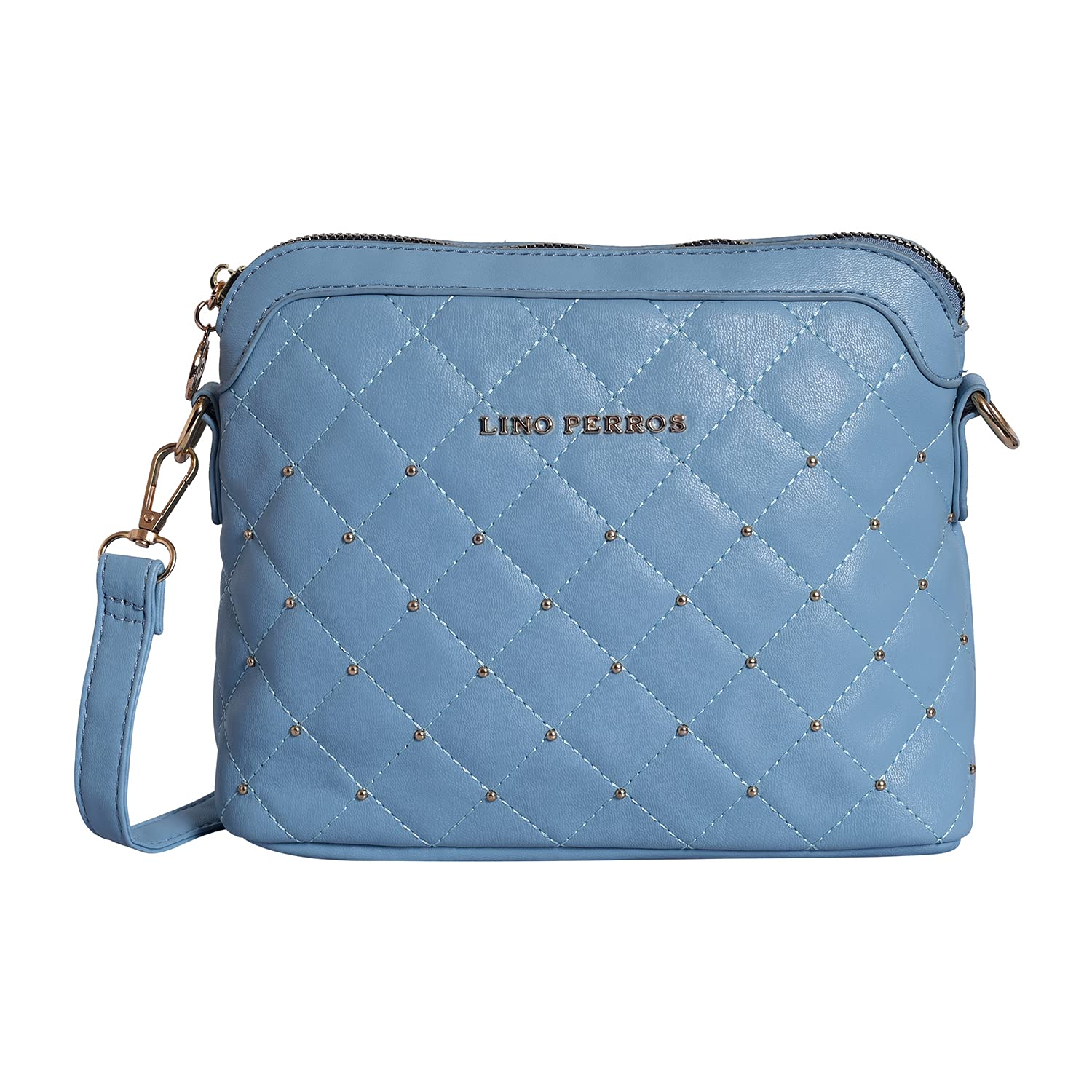 Lino Perros Women Blue Coloured Sling Bag (WHITE) (B09241LV4M) Amazon Price History, Amazon Price Tracker