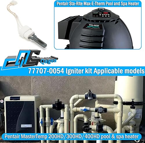 Miniatura 2 de Qagea Kit de encendido con junta 77707-0054 compatible con calentador de piscina y spa Pentair MasterTemp y Sta-Rite Max-E-Therm
