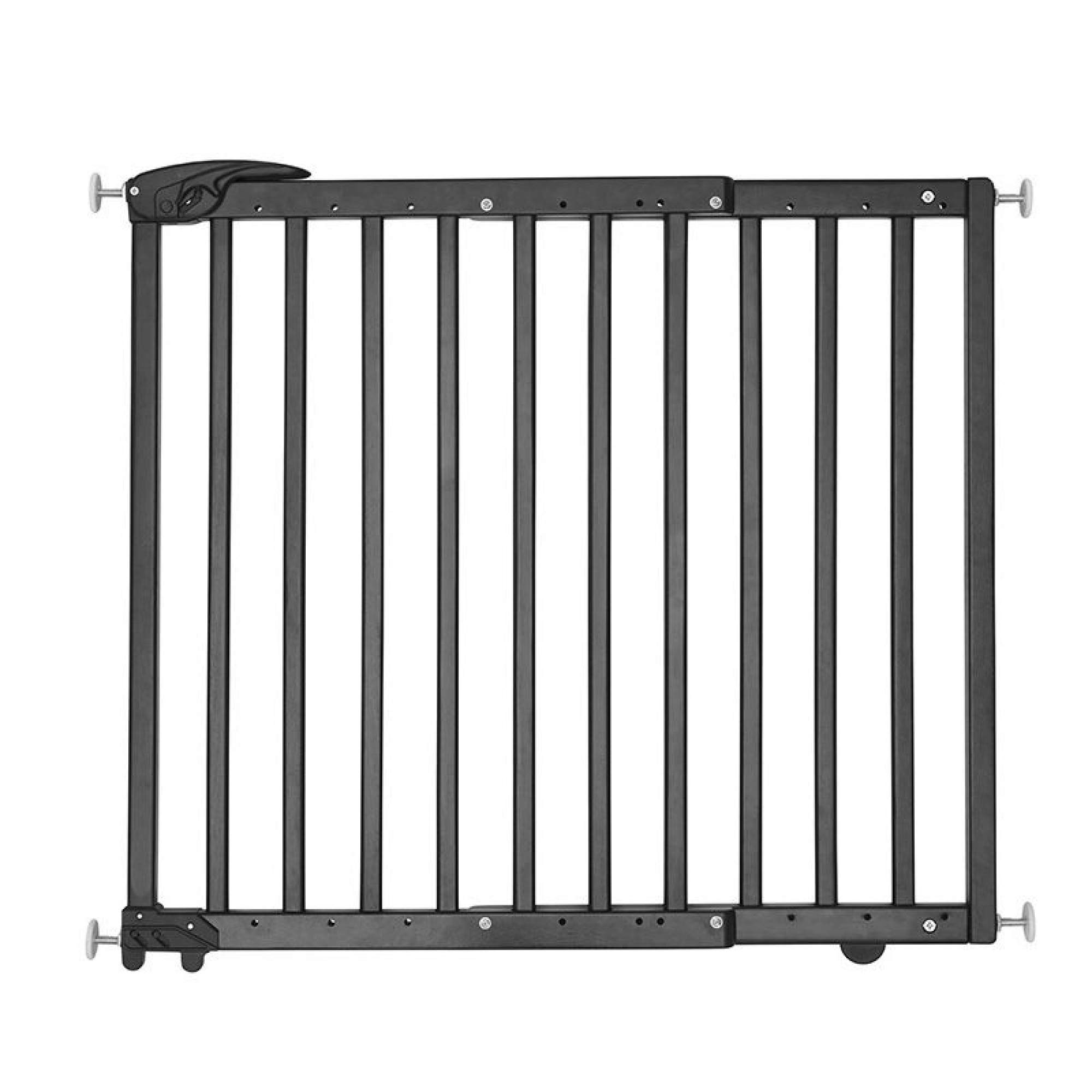 Badabulle Black Deco Pop Safety Gate - Expandable Barrier For Opening From 63 To 106Cm - Screw Fixing,