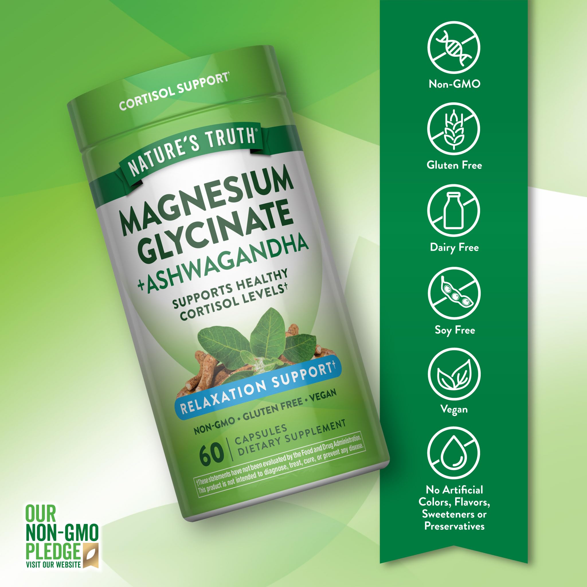 Nature's Truth Magnesium Glycinate & Ashwagandha Pills — Amazon image 3