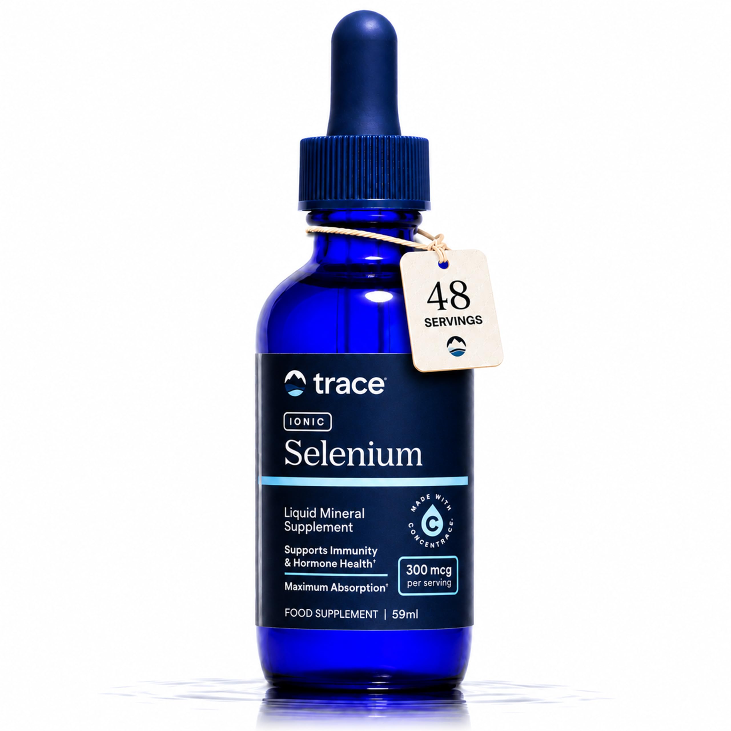 Trace Minerals Liquid Ionic Selenium Drops, 300mcg High Strength, 59ml