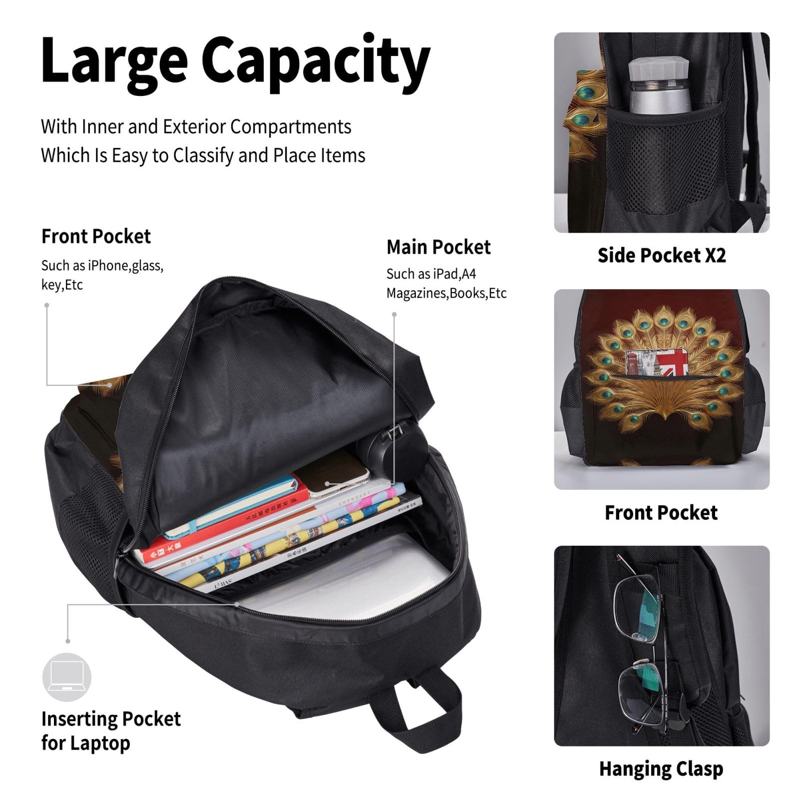 Set 3 in 1 borsa da viaggio per pendolari, borsa termica per il pranzo, borsa termica per il pranzo con custodia per computer portatile