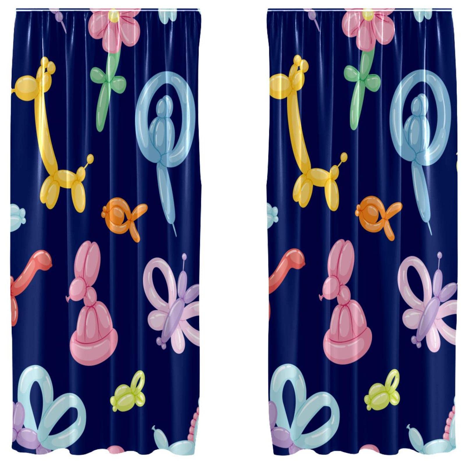 Cortinas opacas de microfibra infantiles con dos paneles de 55x84 pulgadas