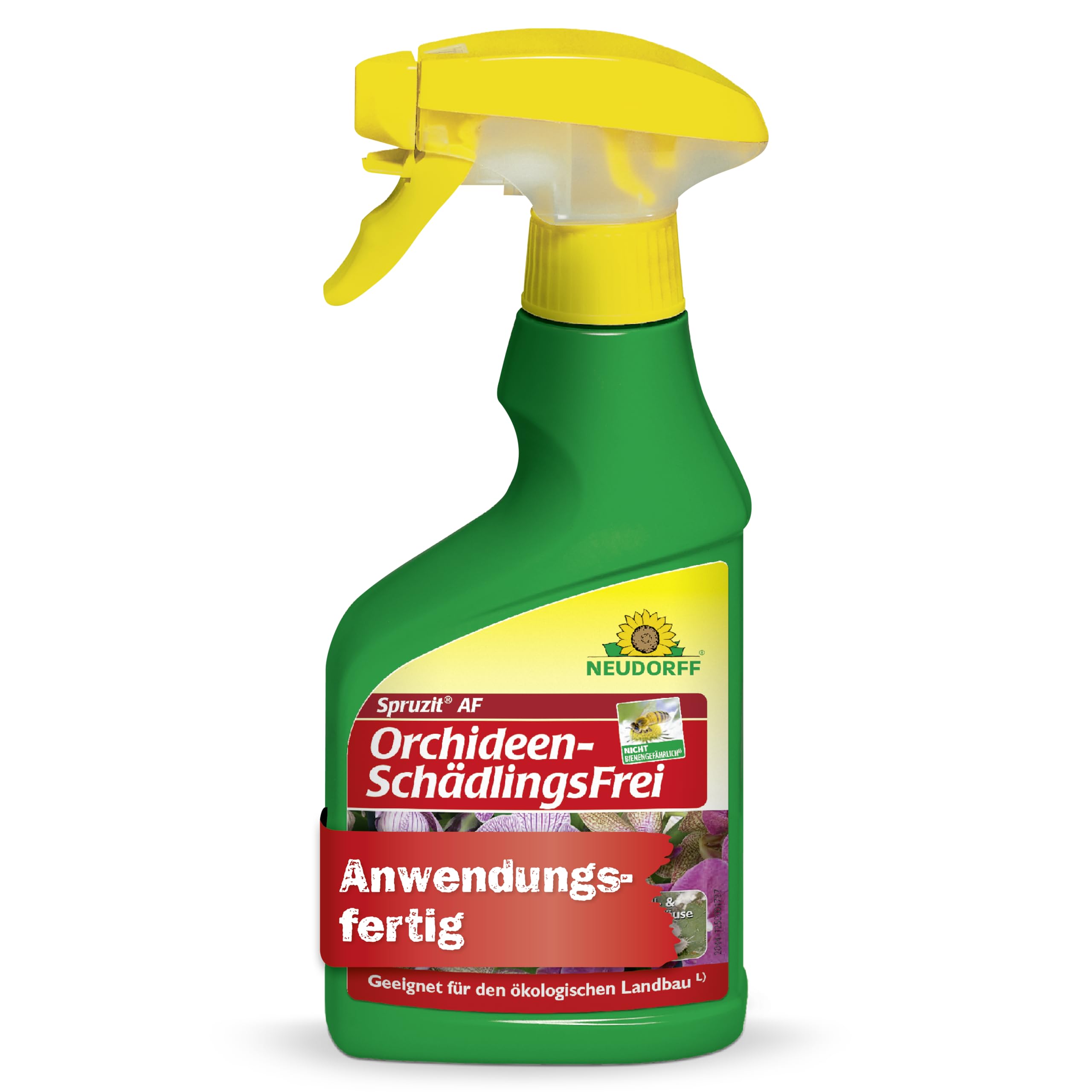Neudorff Spruzit AF Orchideen SchädlingsFrei – Bekämpft Schädlinge wie Blattläuse, Thripse, Schild- & Wollläuse an Orchideen, anwendungsfertig, 250 ml