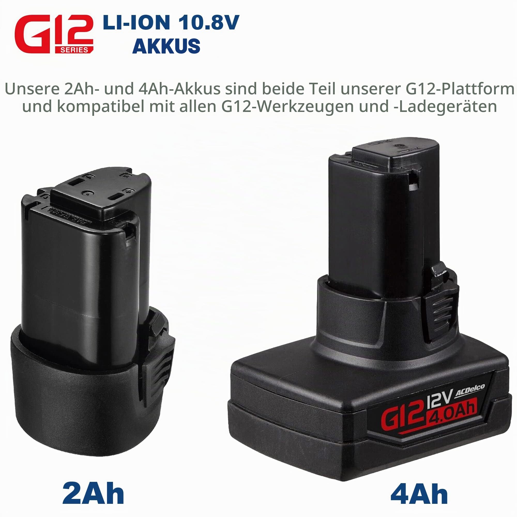 ACDelco ARW1210-3P G12 Serie Li-Ion 12V (10.8V) Brushless 3/8 Zoll Elektro-Ratsche Elektrischer Ratschenschlüssel Set Power Tool Kit, Werkzeugset Inklusive Akku & Ladegerät