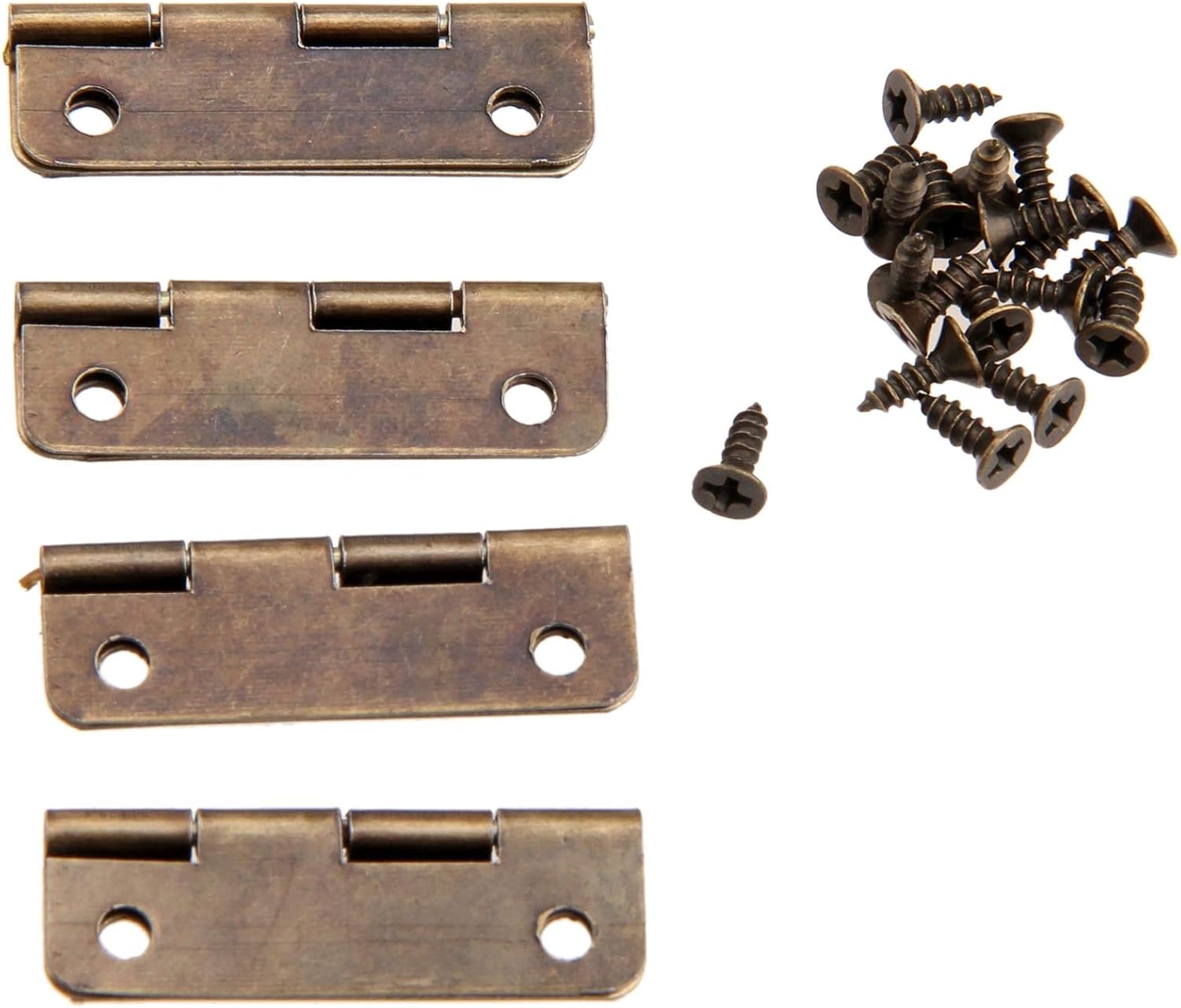 Hinges 4Pcs Antique Bronze Hinges Iron Decorative 30x17mm 4