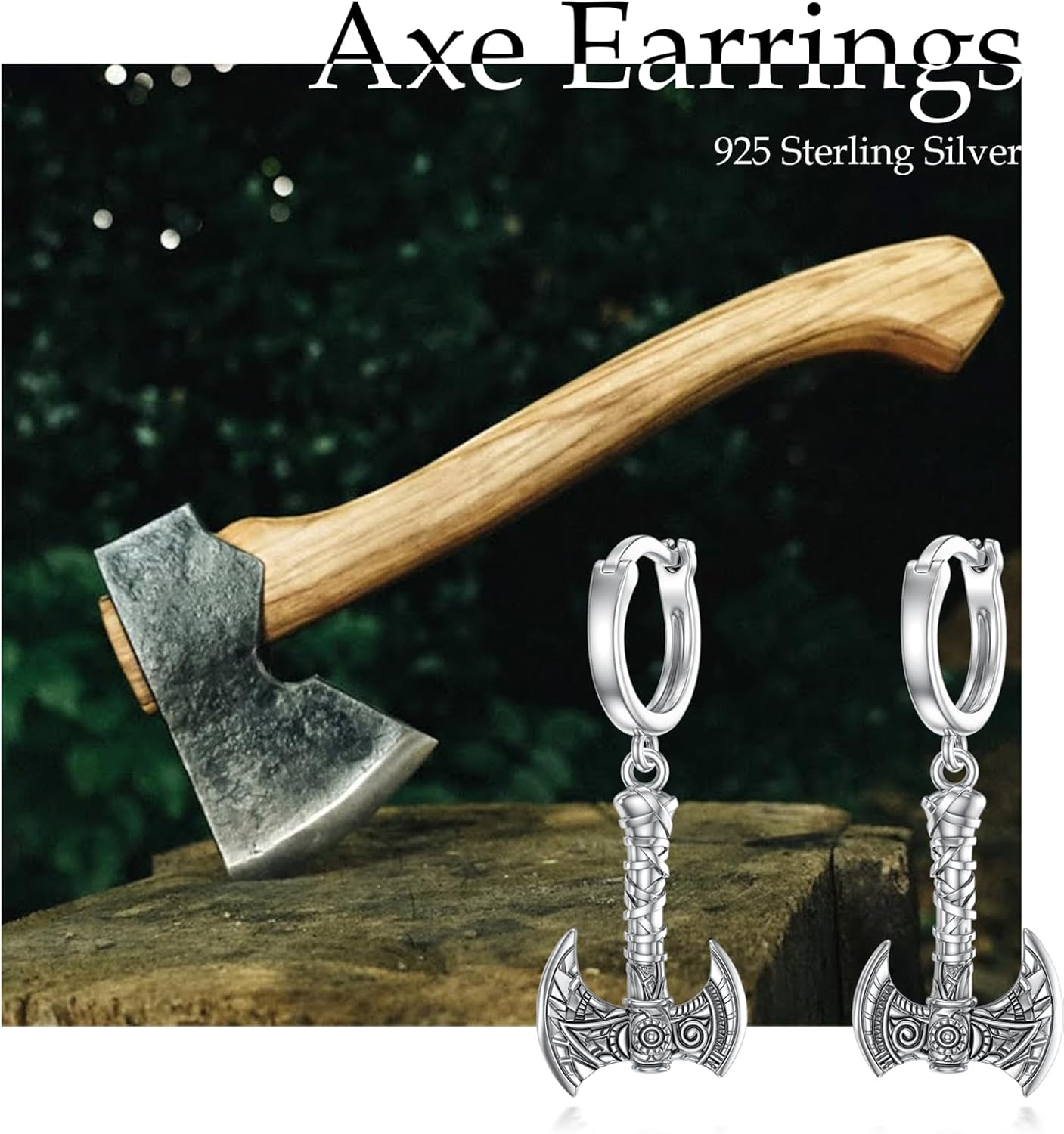 Dangle Hoop Earrings for Men 925 Sterling Silver Earrings Christmas Birthday Anniversary Jewelry Gift for Brother Son Husband Dad - Image 3