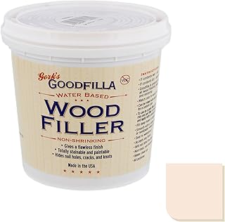 Goodfilla Neutral Base,1 Quart (3.5lbs) Wood and Grain Filler, Stainable, Tintable, Sandable, Zero Waste, Non-Toxic, USA Made