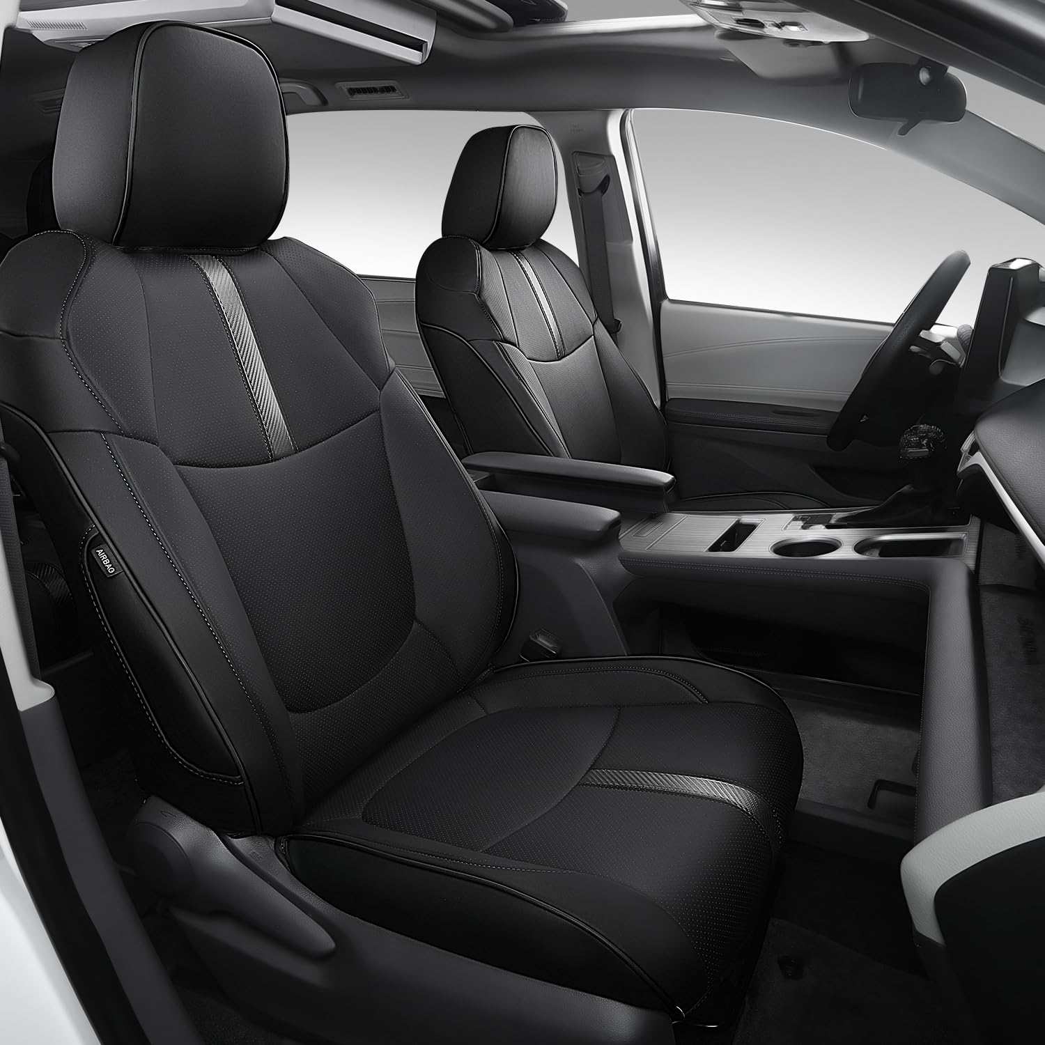 PTYYDS Funda de asiento de coche compatible con Toyota Sienna 2021-2023, protector de asiento de coche de repuesto para Sienna XLE 7 asientos Woodland Edition, XSE, accesorios Platinum (fibra de